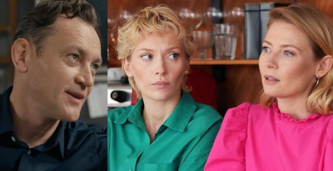 Barwy szczęścia. Robert (Paweł Ławrynowicz), Renata (Anna Mrozowska), Dominika (Karolina Chapko) 