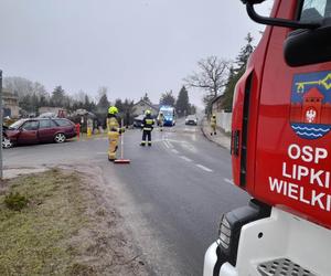 Wypadek w Starym Polichnie dwóch samochodów osobowych