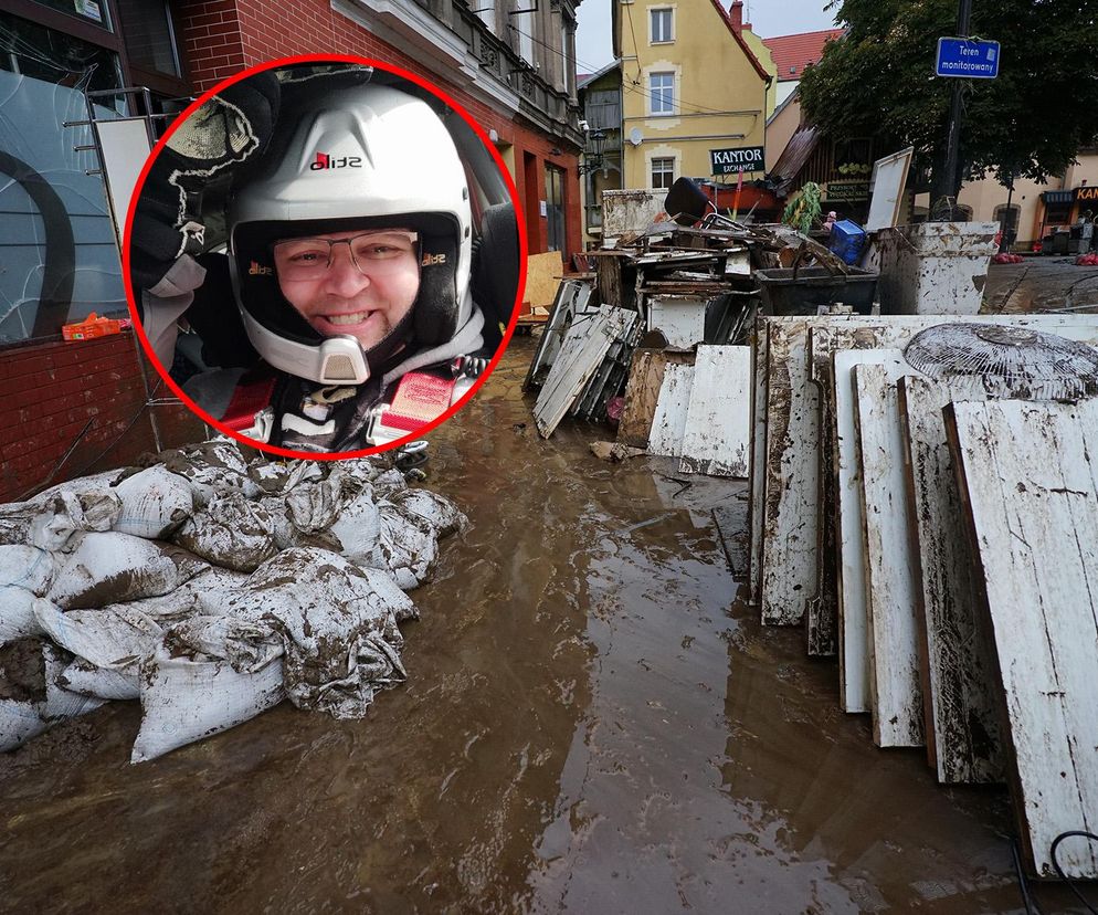 Pilot Michał Majewski w powodzi stracił wszystko