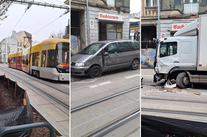 Łódź. Tramwaje wykoleił się na Legionów. Staranował trzy pojazdy [ZDJĘCIA].