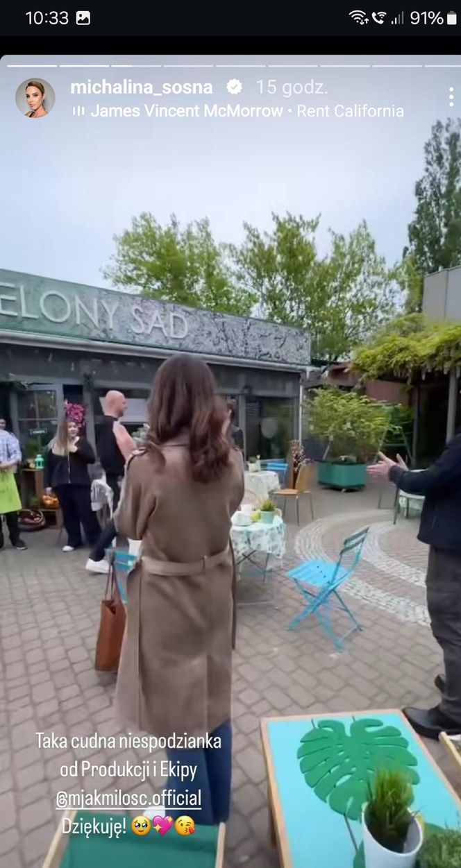 M jak miłość. Kama (Michalina Sosna), Martyna (Magdalena Turczeniewicz), Jakub (Krzysztof Kwiatkowski) na planie