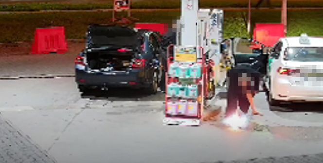 Pożar na stacji paliw