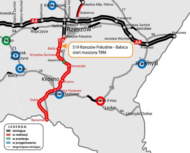 Maszyna TBM ruszyła! Rozpoczęła drążenie 2 km tunelu na S19