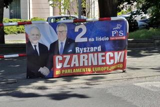 Kalisz/Ostrów. Banery wyborcze kandydata do Europarlamentu zalewają miasta 