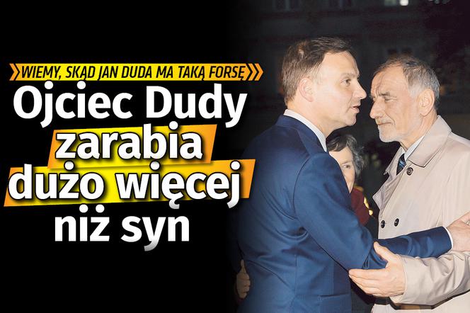 Ojciec Dudy zarabia dużo więcej niż syn