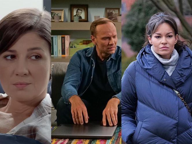 Pierwsza miłość, odcinek 3990: Lilka (Sylwia Sokołowska), Janek (Maciej Mikołajczyk), Kinga (Aleksandra Zienkiewicz)