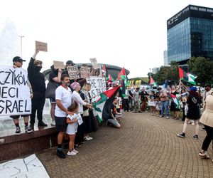 Protesty przed Polska - Izrael na Eurobasket 2025