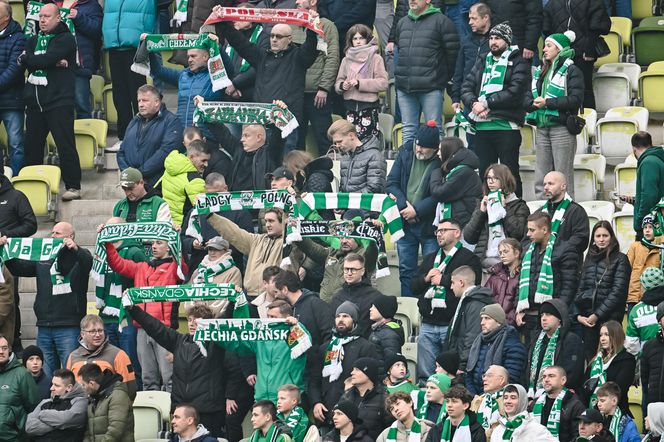Lechia Gdańsk - Widzew Łódź: Zdjęcia kibiców z meczu 15. kolejki PKO BP Ekstraklasy