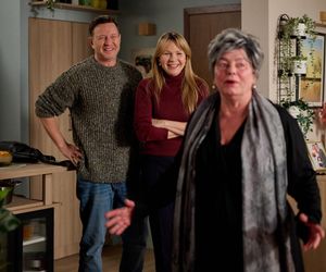 Na Wspólnej odc. 4026. Sabina Szulc (Małgorzata Duda-Kozera), Wojtek (Wojciech Błach), Żaneta (Anna Guzik)