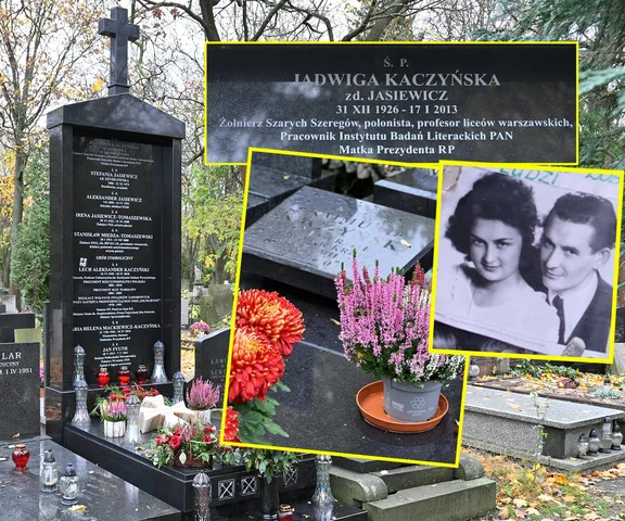 Groby rodziców Kaczyńskiego. Jeden jest znacznie większy