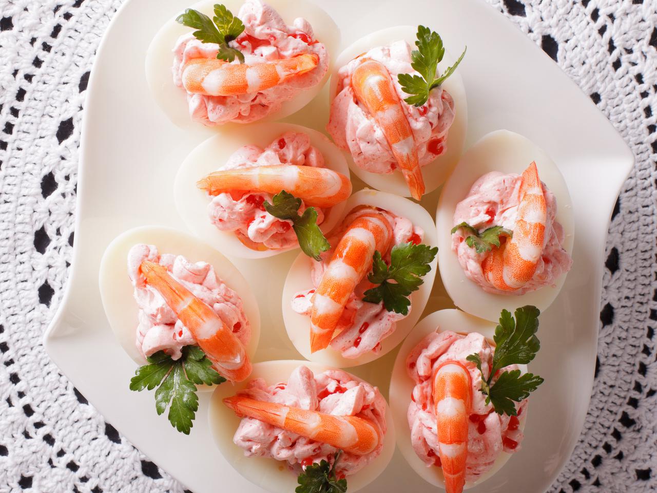 Jajka faszerowane z krewetkami - wykwintna przystawka na święta
