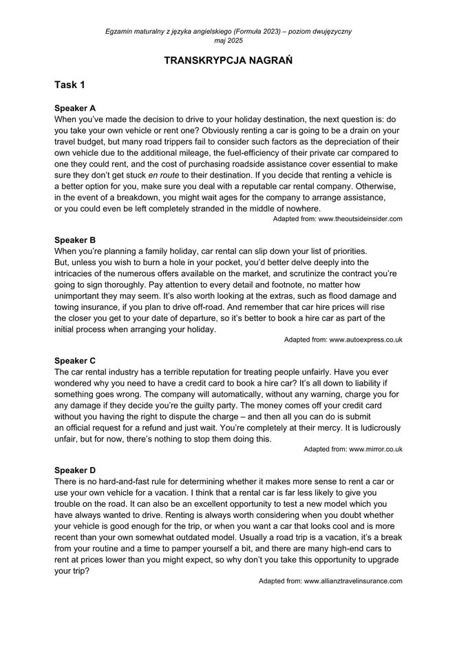 Matura 2025: angielski dwujęzyczny 8.05.2025. Arkusze CKE i odpowiedzi