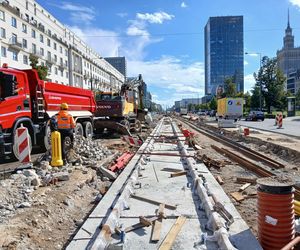 Przebudowa torowiska tramwajowego na ul. Marszałkowskiej w Warszawie