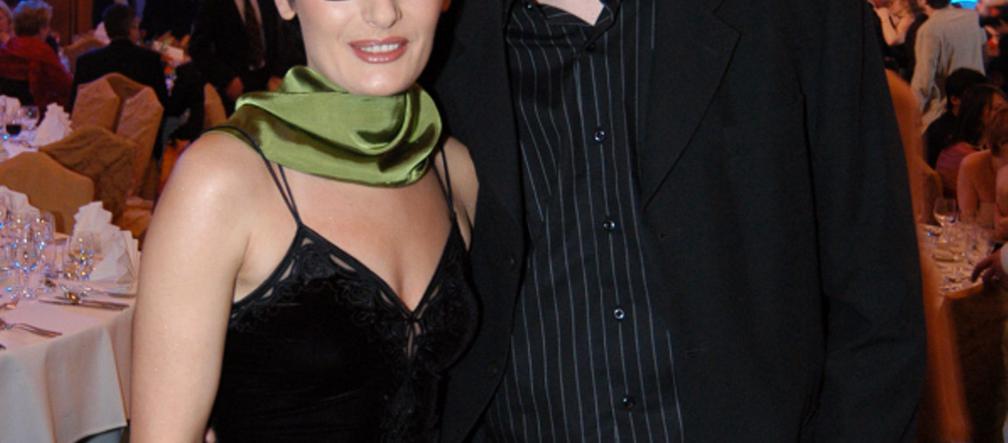 Dorota Gawryluk z mężem, 2004r.