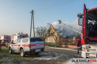Groźny pożar pod Oleśnicą