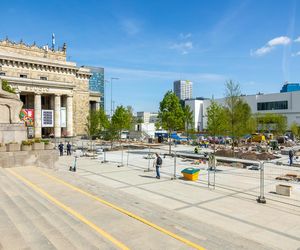 Plac Centralny w Warszawie pod koniec budowy