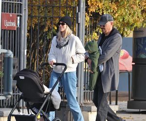 Krzysztof Ibisz z rodziną na spacerze