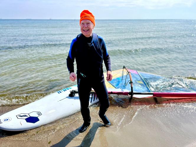 Piotr Dudek - najstarszy w Polsce i na świece windsurfer