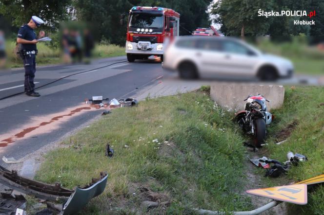 Wypadek w Pankach. Kobieta wjechała w motocyklistę! Wylądował w spzitalu [ZDJĘCIA]