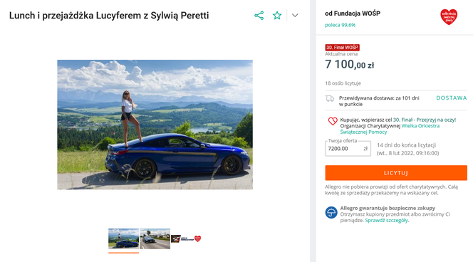 Lunch i przejażdżka Lucyferem z Sylwią Peretti