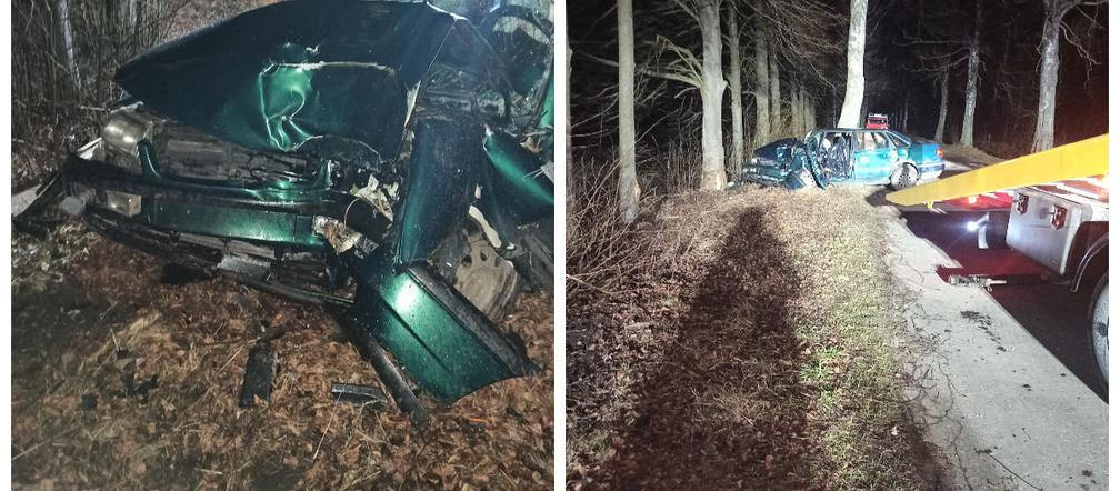 Śmiertelny wypadek na trasie Jakunkowko-Jasieniec. Kierowca zmarł mimo reanimacji