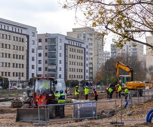 Budowa tramwaju na Stegny w Warszawie