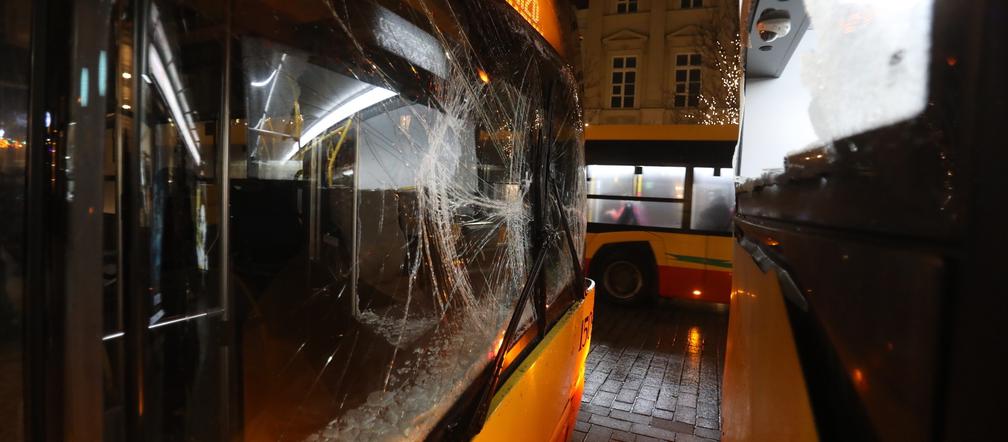 Zderzenie autobusów w Warszawie