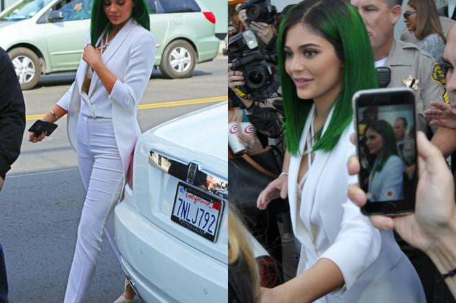 Kylie Jenner w zielonych włosach