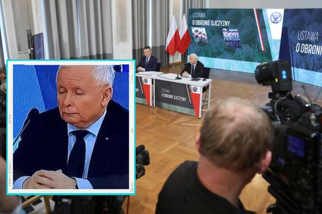 Jarosław Kaczyński zasnął podczas konferencji prasowej?!