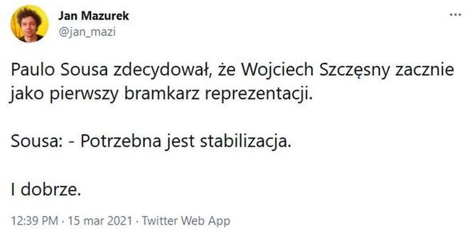 Reakcja internautów na powołania Sousy