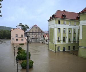 Kłodzko. Zalane centrum miasta