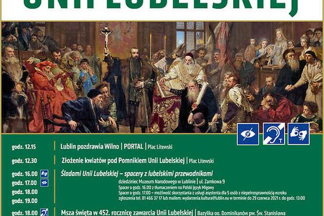  Obchody 452. rocznicy zawarcia Unii Lubelskiej-  plakat 