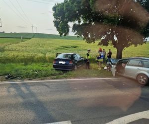 Wypadek niedaleko Gostynia. Kobieta zasnęła za kółkiem