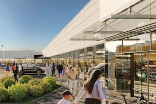 Nowy park handlowy w Gajewie koło Giżycka - wizualizacje