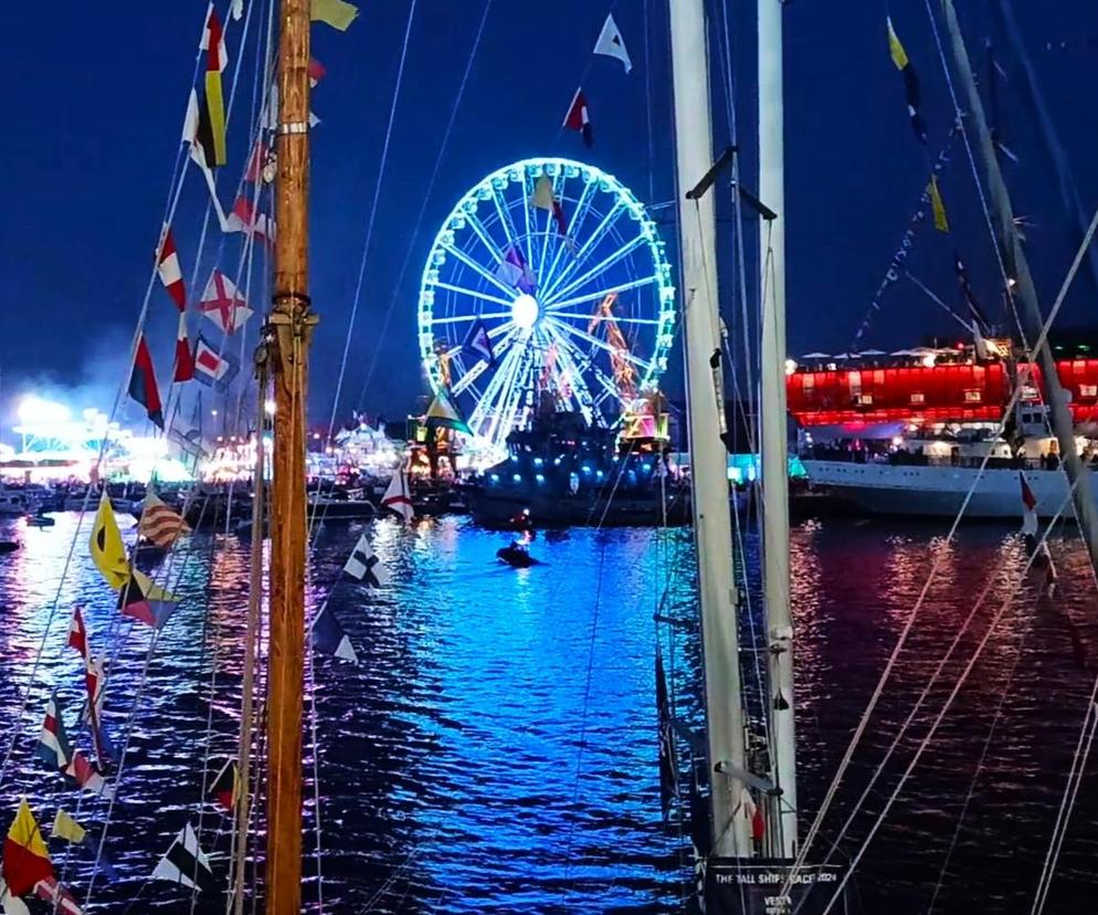 Nocne oblicze finału The Tall Ships Races 2024 w Szczecinie