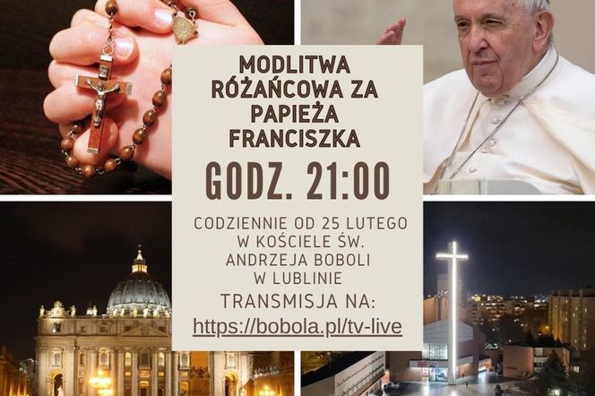Lublin - modlitwa za Ojca Świętego w parafii pw. św. Andrzeja Boboli