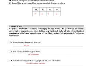 Egzamin ósmoklasisty 2020 - ODPOWIEDZI z języka niemieckiego