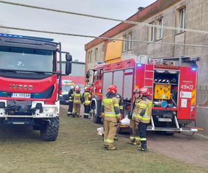 Pożar budynku socjalnego w Starachowicach