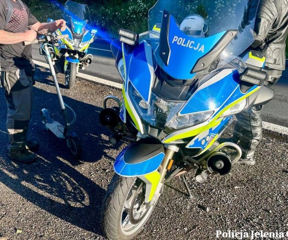 Hulajnogą po krajówce. Interwencja policji