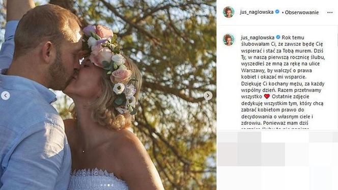 Borys Szyc spędził rocznicę ślubu na protestach