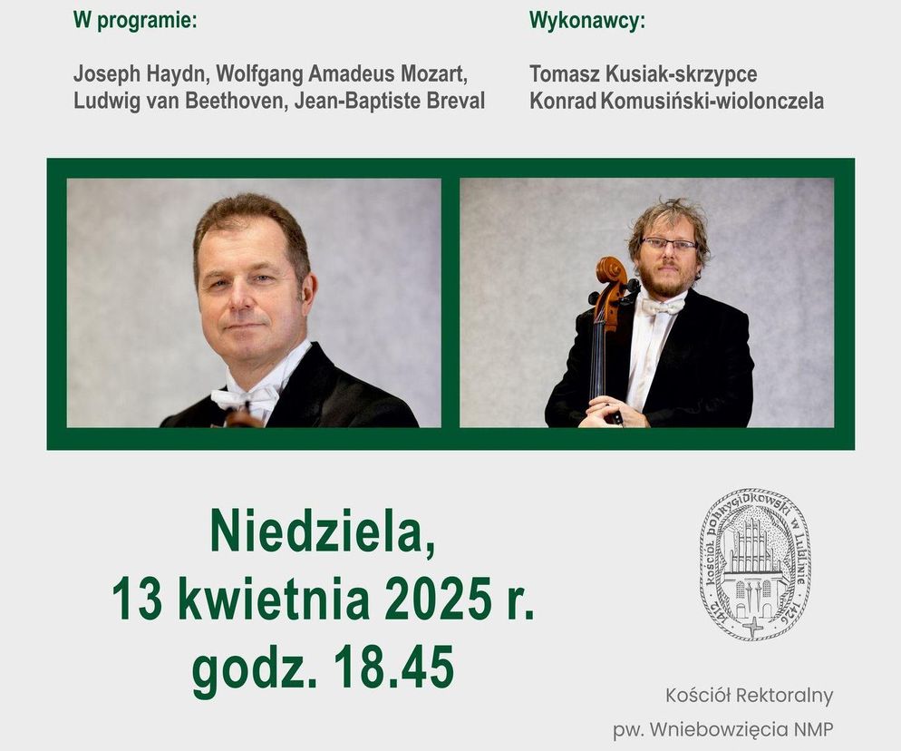 Wieczór z klasyką na osiem strun - plakat koncertu