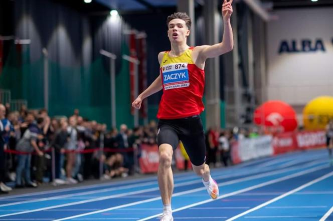 Łukasz Zaczyk z Chorzowa mistrzem Polski U18 w biegu na 600 m