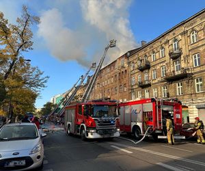 Warszawa. Pożar opuszczonej kamienicy przy Wileńskej 11