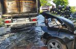 Ciężarówka przewożąca mrożonki doszczętnie spłonęła!