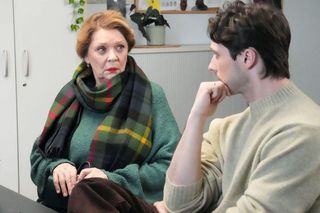 	Barwy szczęścia ostatni odcinek 3202 finał sezonu. Józefina Rawiczowa (Elżbieta Jarosik), Cezary (Marcel Opaliński)