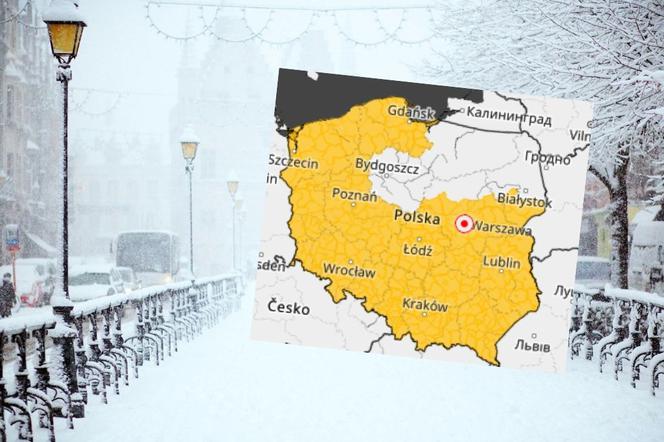 Marznące deszcze, oblodzenia i zamiecie śnieżne! Niemal cała Polska na żółto! Trudne warunki na drogach