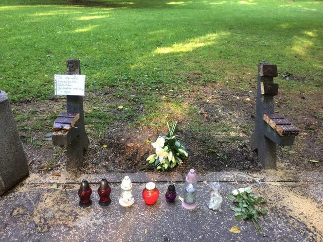 Znicze w miejscu śmierci dziewczynki 