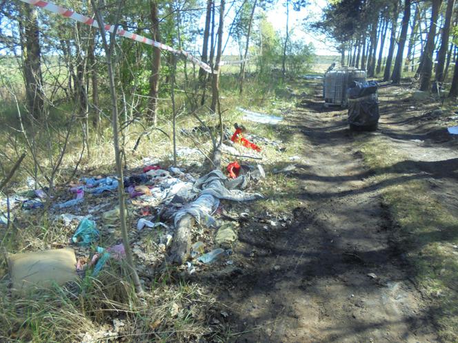 Płonęło nielegalne składowisko odpadów pod Warszawą