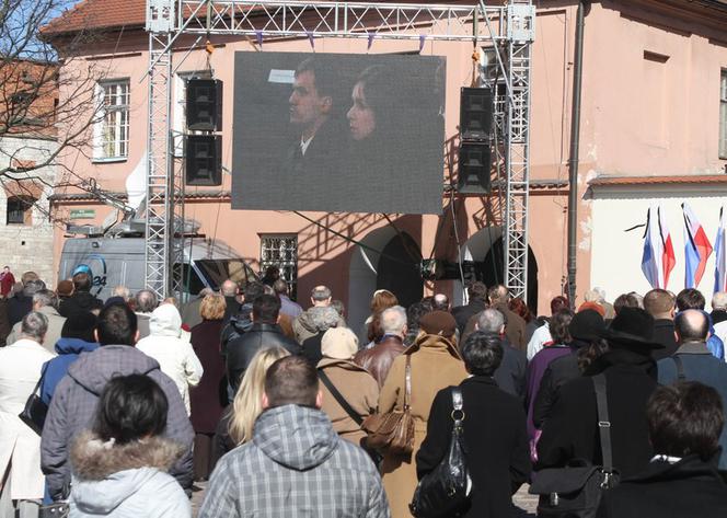 Marta Kaczyńska i Marcin Dubieniecki na Wawelu