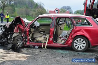 Porsche Macan wypadek w Polsce / zderzenie z Audi A4 Avant